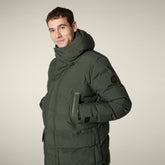 Parka uomo animal free Quinlan verde scuro - Parka Uomo | Save The Duck