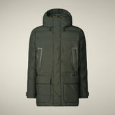 Parka uomo animal free Quinlan verde scuro - Parka Uomo | Save The Duck
