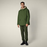 Parka uomo animal free Forest verde bosco e stone beige - Parka Uomo | Save The Duck