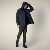 Parka uomo animal free Forest blu nero - Parka Uomo | Save The Duck
