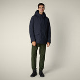 Parka uomo animal free Forest blu nero - Parka Uomo | Save The Duck