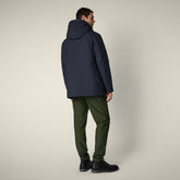 Parka uomo animal free Forest blu nero - Parka Uomo | Save The Duck