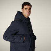 Parka uomo animal free Forest blu nero - Parka Uomo | Save The Duck