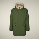 Parka uomo animal free Valley verde bosco e stone beige - Parka Uomo | Save The Duck