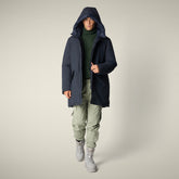 Parka uomo animal free Valley blu nero - Parka Uomo | Save The Duck
