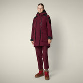 Women's Winter Parka Kamet in wine red - Parka donna | Save The Duck