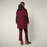Women's Winter Parka Kamet in wine red - Parka donna | Save The Duck