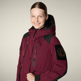 Women's Winter Parka Kamet in wine red - Parka donna | Save The Duck