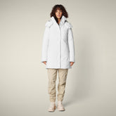 Parka donna animal free Samantah bianco - Parka donna | Save The Duck