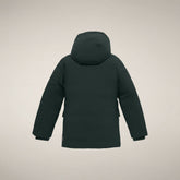 Jungenparka Mal in Nori-Grün und Bernsteinorange | Save The Duck