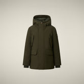 Parka bambino animal free Theo verde scuro - FW25 BOY COLLECTION | Save The Duck