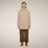 Herrenparka Wilson in Steinbeige | Save The Duck