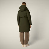 Parka donna animal free Sienna verde scuro - Parka donna | Save The Duck