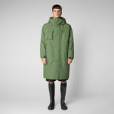Unisex long parka Luis in leaf green - All weather explorer | Save The Duck