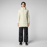 Woman's animal free puffer jacket Martha in linen beige - Woman | Save The Duck