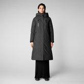 Woman's hooded parka Leslie in black - Glamour addicted | Save The Duck