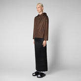 Woman's jacket Hope in soil brown - Spring Outerwear | Save The Duck