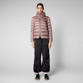 Woman's animal free puffer jacket Elsie in withered rose | Save The Duck
