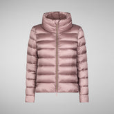 Woman's animal free puffer jacket Elsie in withered rose | Save The Duck