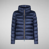 Woman's animal free puffer jacket Elsie in coronet blue | Save The Duck