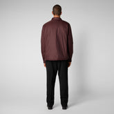 Man's padded shirt Desmond in burgundy black - Warm Man | Save The Duck