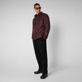 Man's padded shirt Desmond in burgundy black - Glamour addicted | Save The Duck