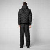Man's animal free hooded puffer jacket Tarak in black - Sale | Save The Duck