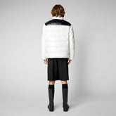 Man's animal free puffer jacket Mitch in off white - Uomo | Save The Duck