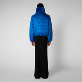 Woman's synthetic fur Jeon in blue berry - Sale | Save The Duck