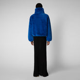 Woman's synthetic fur Jeon in blue berry | Save The Duck