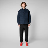 Man's shirt jacket Phytum in blue black - Classic Soul | Save The Duck