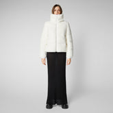 Woman's quilted jacket Jennie in off white - Women's Animal-Free Puffer jackets | Save The Duck