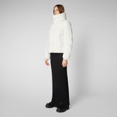 Woman's quilted jacket Jennie in off white - Piumini Donna Animal-Free | Save The Duck