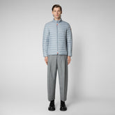 Man's animal free puffer Alexander in rain grey - Spring Outerwear | Save The Duck