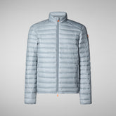 Man's animal free puffer jacket Alexander in eclipse blue | Save The Duck