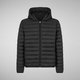 Man's animal free puffer jacket Ezra in black | Save The Duck