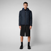 Man's animal free puffer jacket Ezra in eclipse blue - Eclipse Blue | Save The Duck