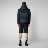 Man's animal free puffer jacket Ezra in eclipse blue | Save The Duck