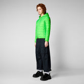 Doudone à capuche Alexa vert fluo pour femme - Fashion Femme | Save The Duck