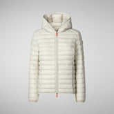 Woman's animal free hooded puffer jacket daisy in white | Save The Duck