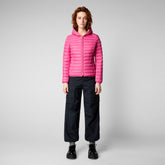Woman's animal free puffer jacket Daisy in gem pink - Icons Woman | Save The Duck