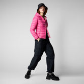 Woman's animal free puffer jacket Daisy in gem pink - SPRING ESSENTIALS | Save The Duck