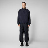 Man's rain jacket Finlay in blue black | Save The Duck