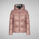Animal-free Damen-Steppjacke Lois mit Kapuze in Withered Rose | Save The Duck