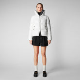 Woman's animal free puffer jacket Isla in off white - Damen | Save The Duck