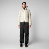 Woman's animal free puffer jacket Isla in rainy beige - MENU: Woman view all | Save The Duck