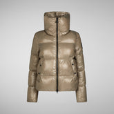 Woman's animal free puffer jacket Isla in elephant grey | Save The Duck