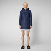 Woman's animal free puffer jacket Bryanna in navy blue - NEW IN | Save The Duck