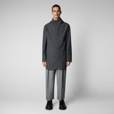 Man's raincoat Dacey in storm grey - Men's Raincoats | Save The Duck