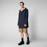 Man's raincoat Dacey in blue black | Save The Duck